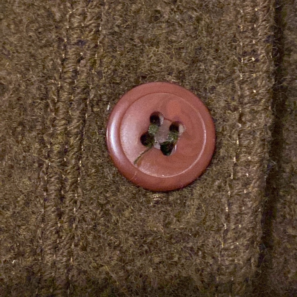 Vintage 100% Wool Evan-Picone Jacket. Pine Green w/Brown Buttons. XL-fits like L - Picture 6 of 13